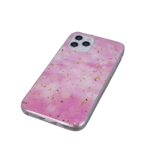 Maska Golden Particles Pink Hearts