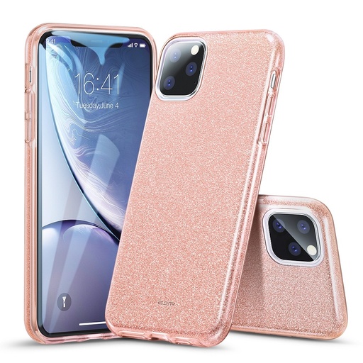 Maska 3in1 Glitter svijetlo ružičasta (iPhone 14 Pro, svijetlo ružičasto)