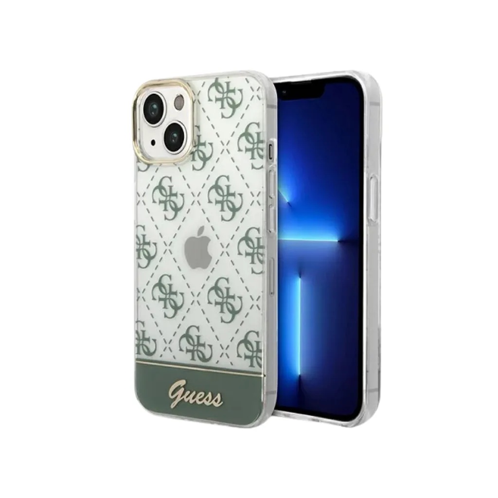 Guess Phone Case 4G Pattern Bottom Stripe