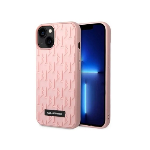 Karl Lagerfeld maska 3D Rubber Monogram (iPhone 14 Plus, ružičasto)