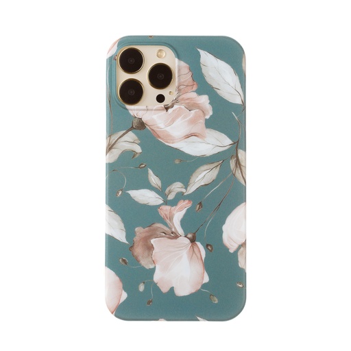 Maska Flower Pattern (iPhone 13 Pro Max, zeleno)
