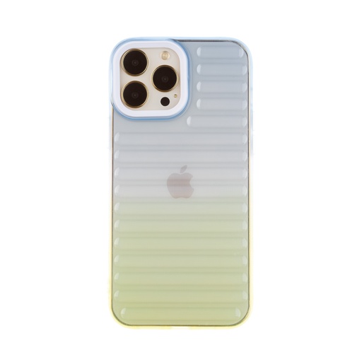 Silicone Case Gradient Grooves (iPhone 13 Pro Max, white)