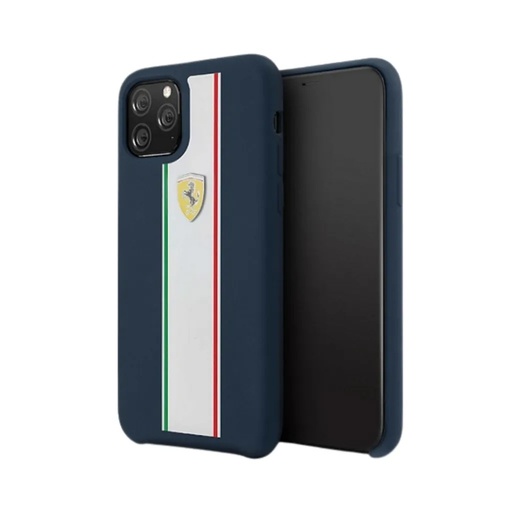 Ferrari Phone Case White Line (iPhone 11 Pro Max, dark blue)