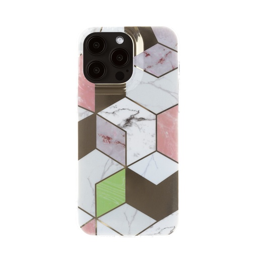 Phone Case Geometric Marble (Samsung S22 Ultra, purple/green)