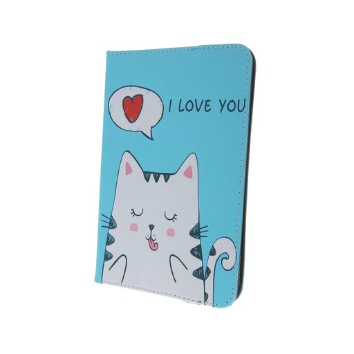 Tablet Bookcase Kitty 1 (Tablet 9“-10“, blue)