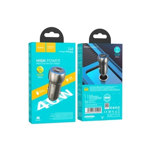 HOCO Car Charger Z48 Lightning (grey, 1 m)