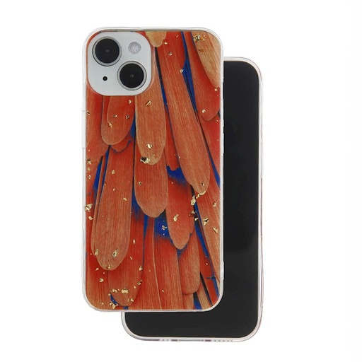 Phone Case Golden Particles Orange Wing (Samsung S24, orange)
