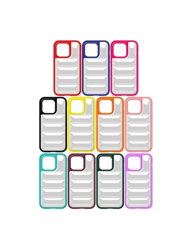 Phone Case Jacket Effect Transparent (iPhone 14 Pro, red)