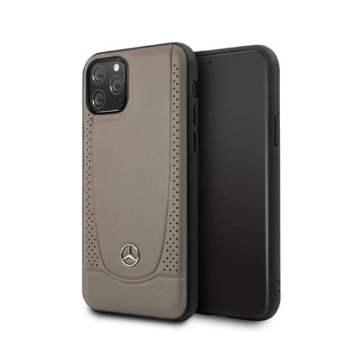 Mercedes-Benz maska Leather Perforations (iPhone 12 Mini, smeđe)