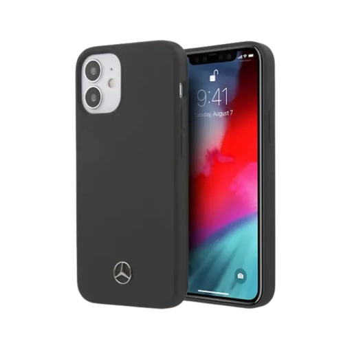 Mercedes-Benz Phone Case Metal Logo Liquid (iPhone 12 Mini, grey)