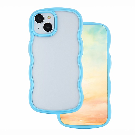 Phone Case Wave Transparent (iPhone 14, blue)