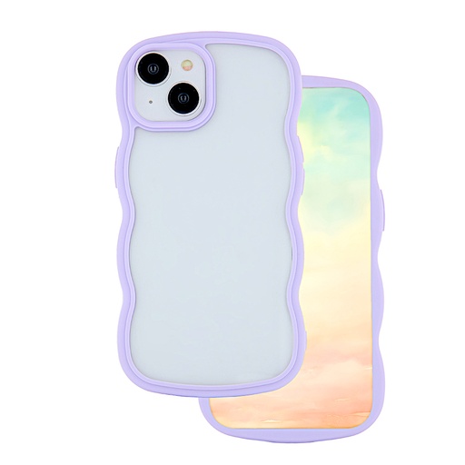 Phone Case Wave Transparent (iPhone 15, purple)