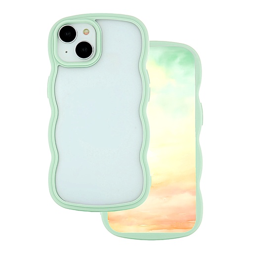 Phone Case Wave Transparent (Samsung S24, green)