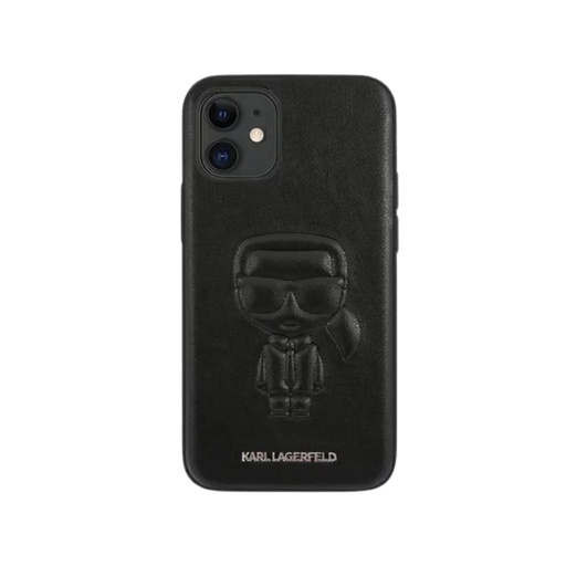 Karl Lagerfeld maska Ikonik Outline Embossed (iPhone 12 Mini, crno)