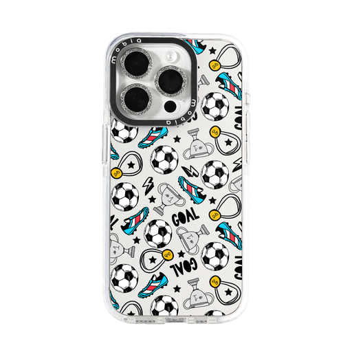 Phone Case Pattern Football (iPhone 15 Pro, transparent)