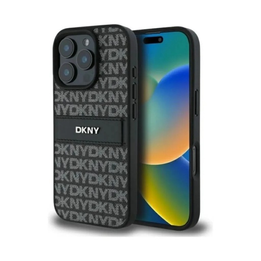 DKNY maska Repeat Pattern Tonal Stripe (iPhone 16, crno)