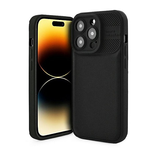 Silicone Case Textured Stripes (Samsung A25, black)