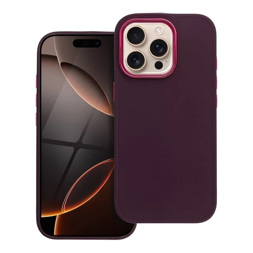 Phone Case Metal Lens Frame (Samsung S25, burgundy)