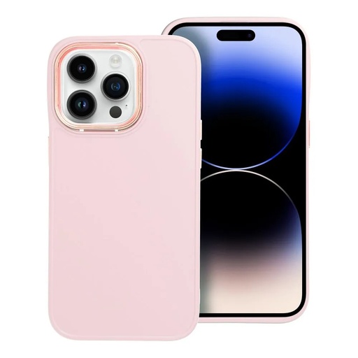 Phone Case Metal Lens Frame (Samsung S25+, light pink)