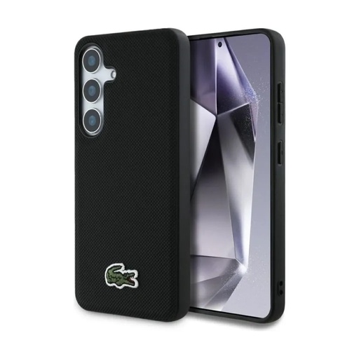 Lacoste Phone Case MagSafe Woven Petit Logo (Samsung S25 Ultra, black)