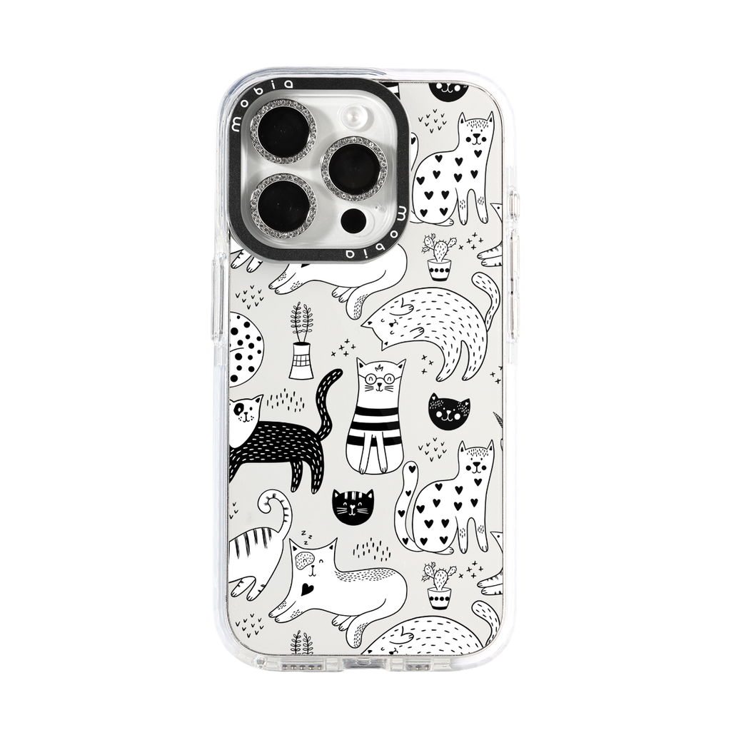 Maska Pattern B&W Cats