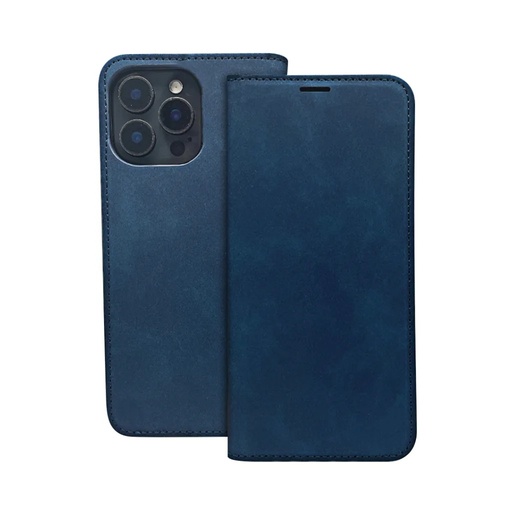 Bookcase Suede (Samsung A55, dark blue)