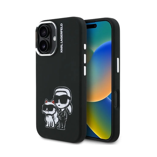 Karl Lagerfeld maska K&C Sketch Liquid MagSafe (iPhone 16 Pro Max, crno)