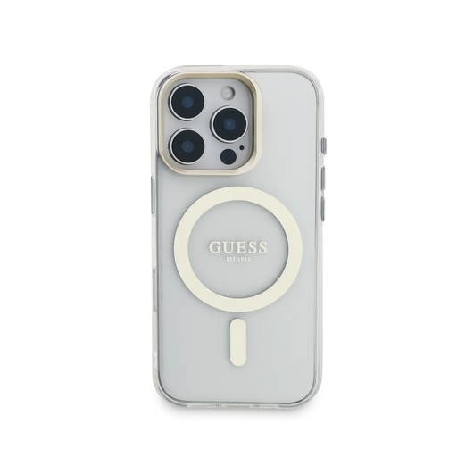 Guess maska MagSafe Camera Stand Interchangeable V5 (iPhone 16 Pro Max, prozirno)