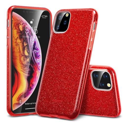 Phone Case 3in1 Glitter Red (iPhone 13 Pro, red)