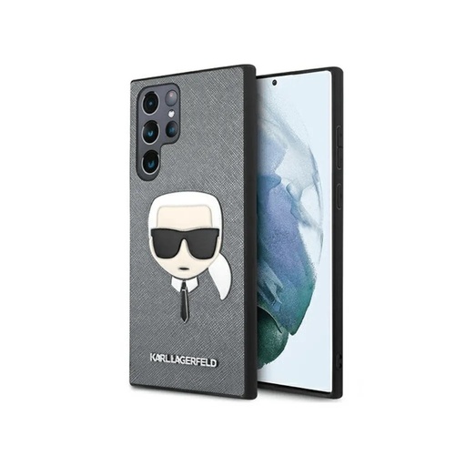 Karl Lagerfeld Phone Case Head Embossed (Samsung S22+, silver)