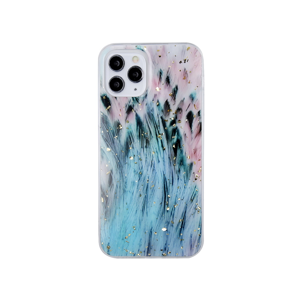 Phone Case Golden Particles Peacock