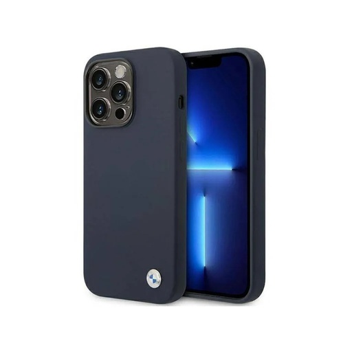 BMW Phone Case Metal Logo Liquid (iPhone 12 Pro Max, dark blue)