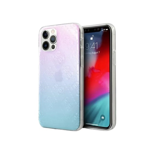 Guess maska 4G Pattern Gradient (iPhone 12 Mini, zlatno/ružičasto)