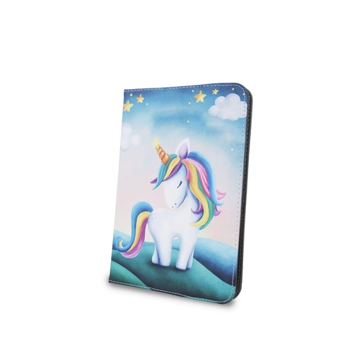 Tablet Bookcase Unicorn (Tablet 9“-10“, blue)