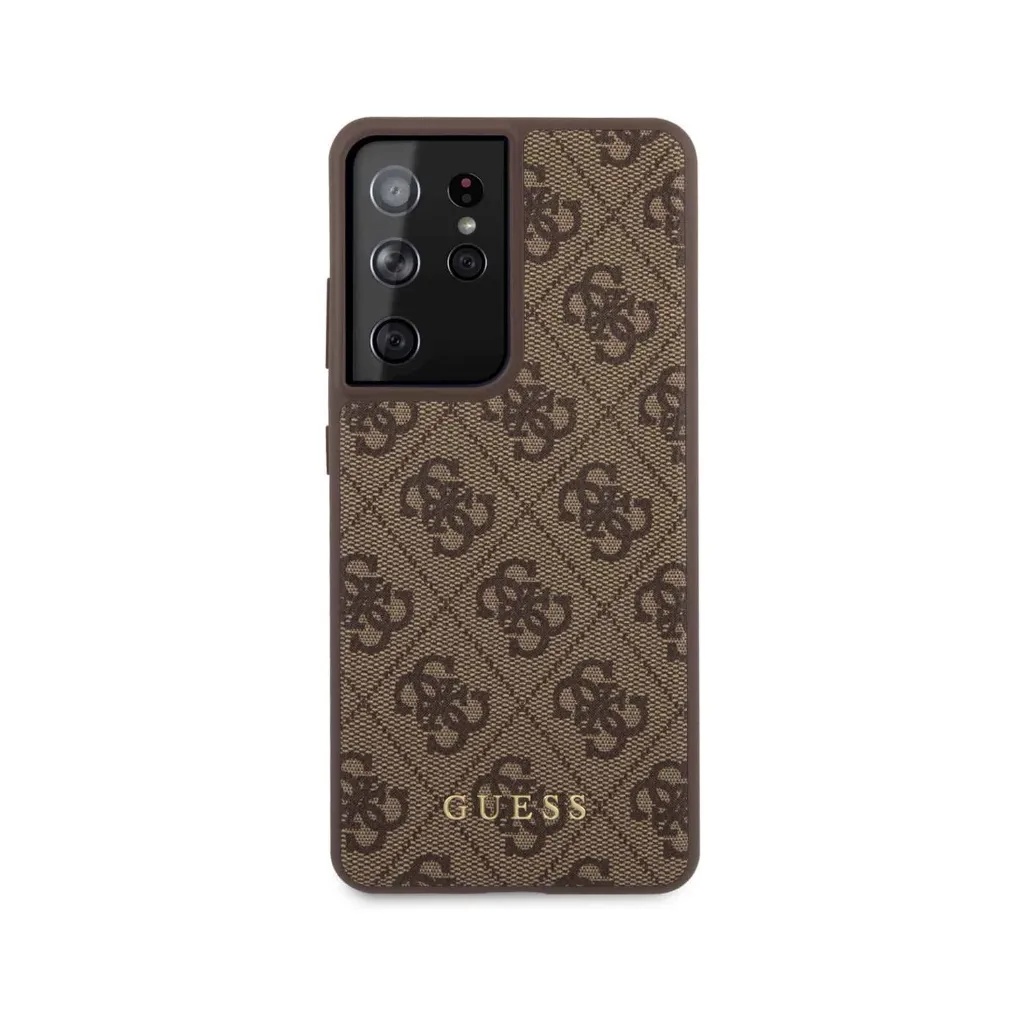 Guess Phone Case 4G Pattern Gold Logo